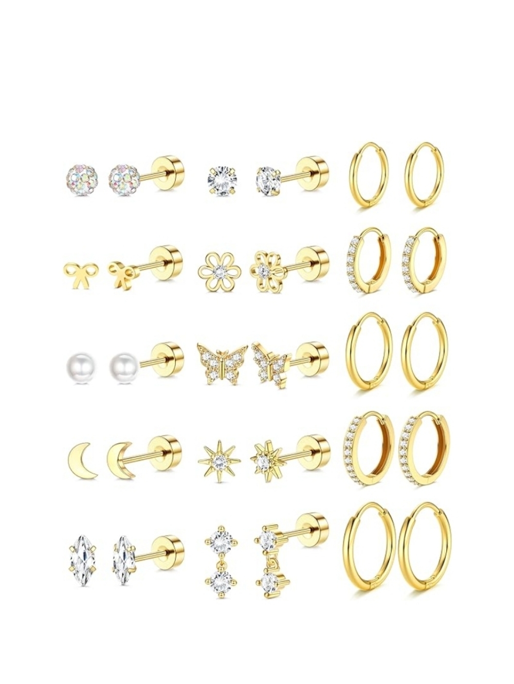 #44 Choose Yours 14K Gold Plated Women's Earrings